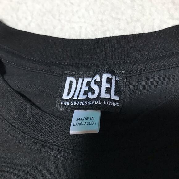 Diesel only the brave black short sleeve tshirt Large soft casual - Picture 3 of 8